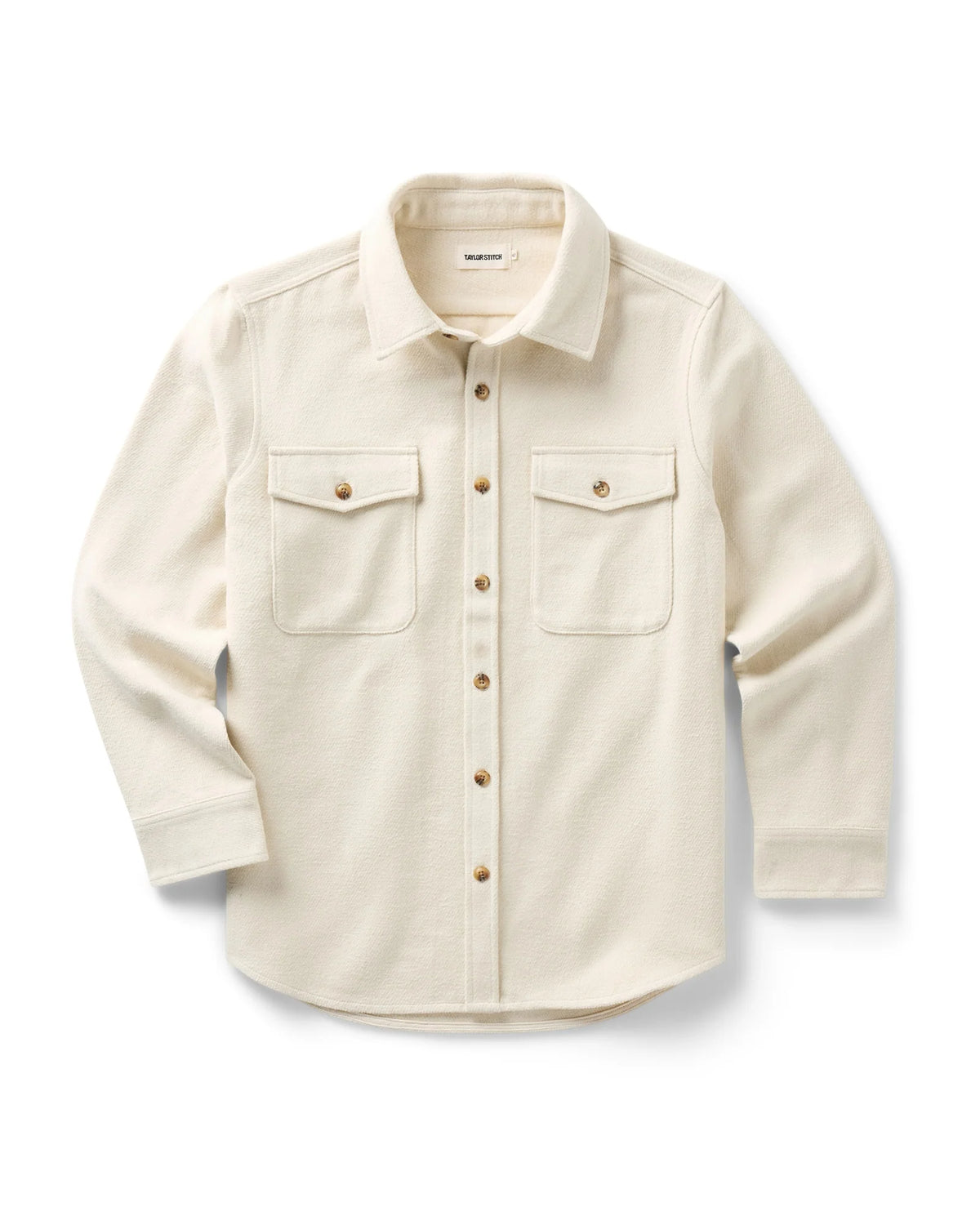 The Maritime Shirt Jacket in Vintage White Moleskin Twill