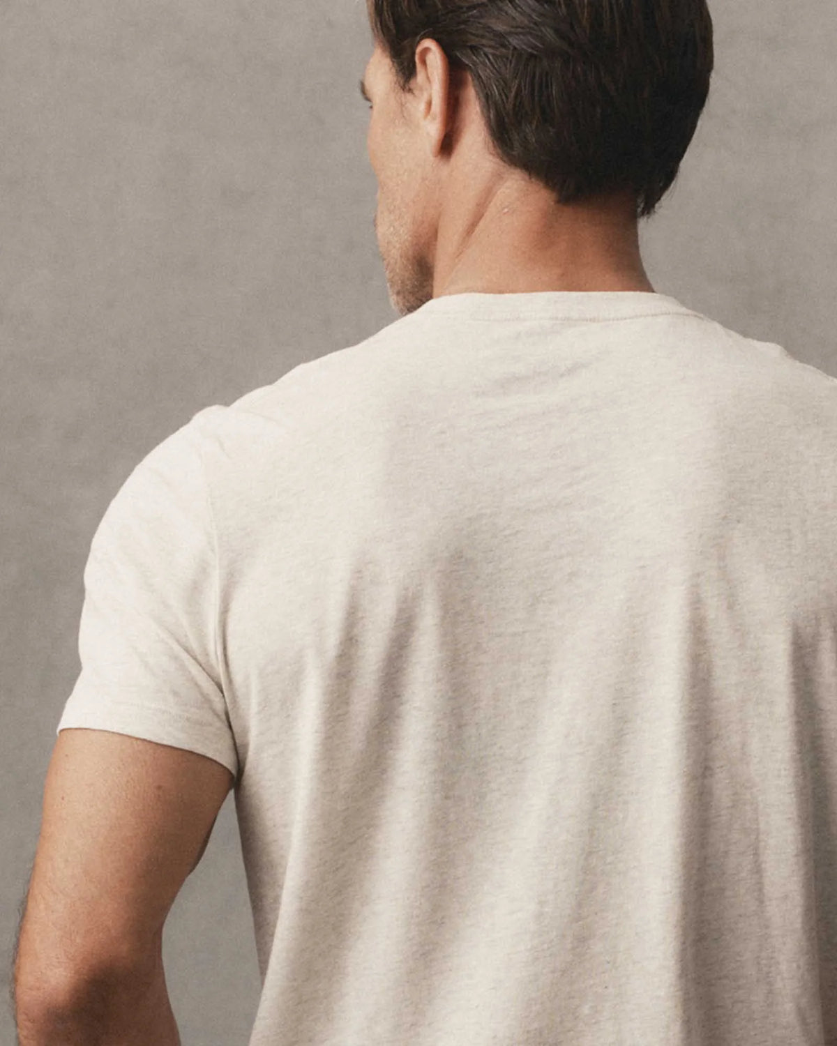The Cotton Hemp Tee in Heather Oat