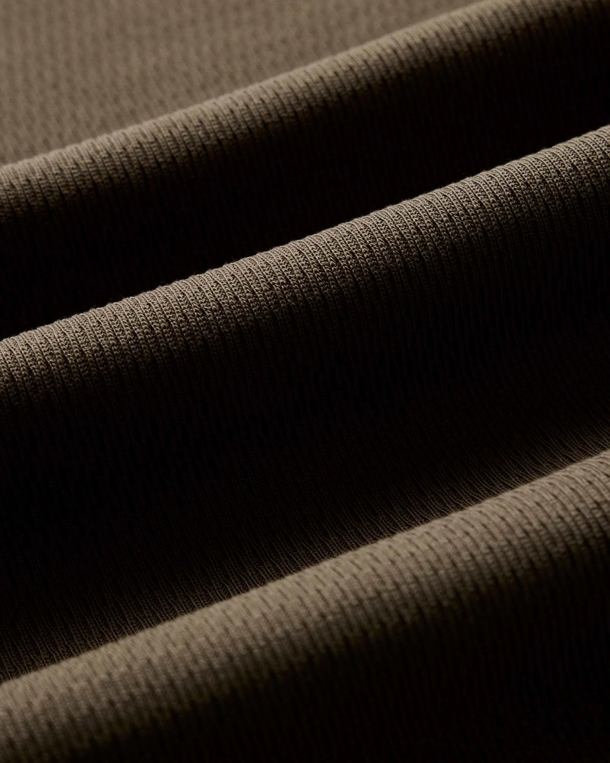 The Organic Cotton Short Sleeve Crew in Fatigue Olive Waffle